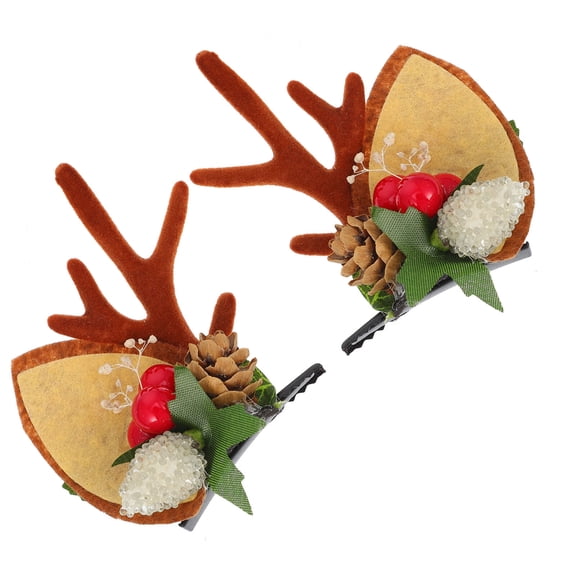 Raindrops 1 Pair Antlers Shape Hair Hoops Assorted Color Hair Accessories