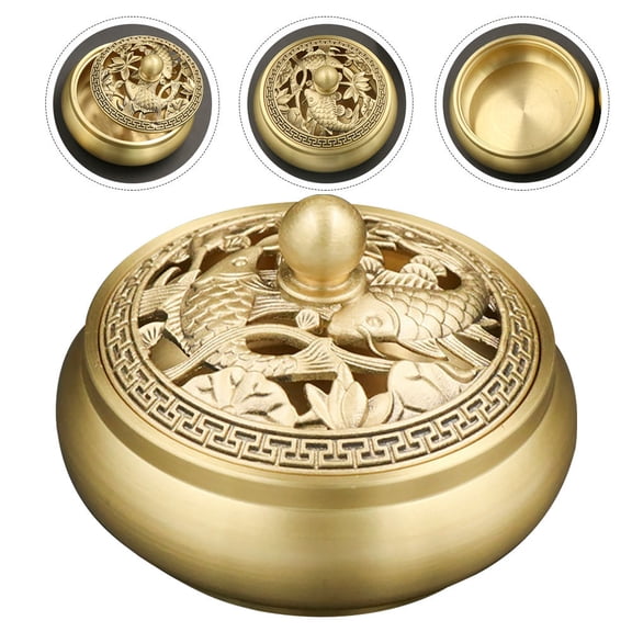 Raindrops 1Pc 2.8x2.8in Brass Incense Burner Aroma Burner for Indoor Decor present