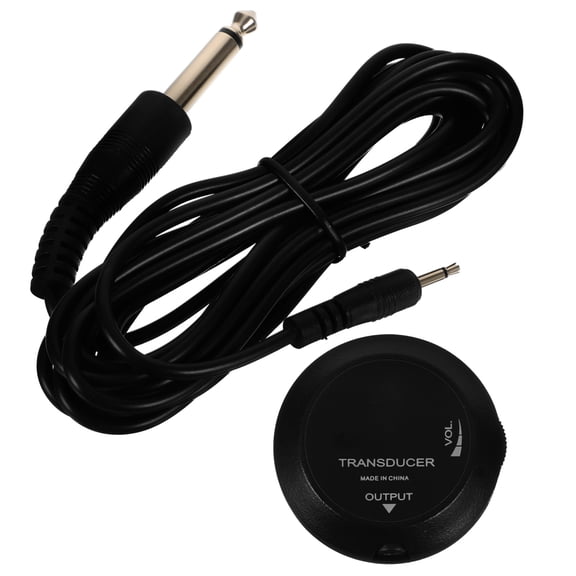 Raindrops 1Pc Portable Guitar Transducer Pickup Accessory for Ukulele and Guitar Black