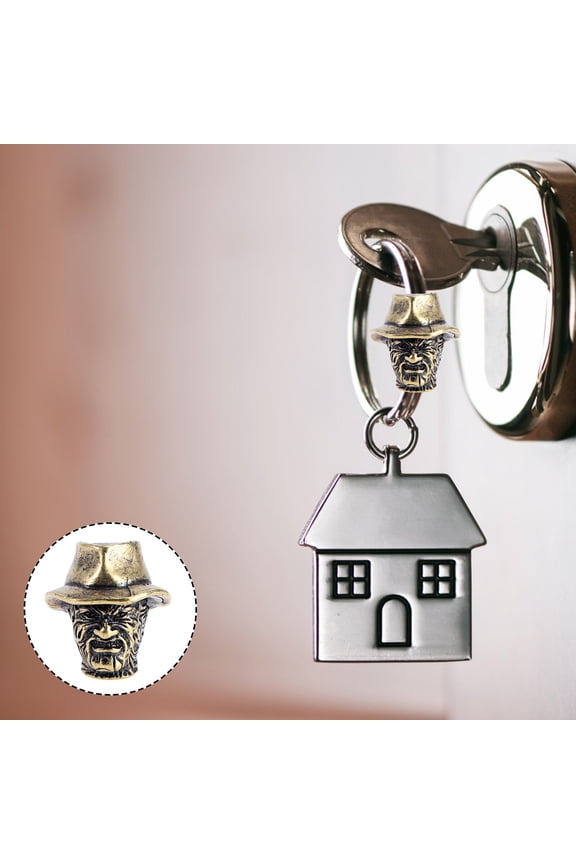 1Pc Brass Key Pendant Compact Keychain with Fine Workmanship for Everyday Use