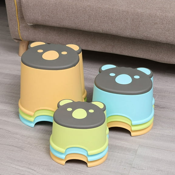 Raindrops 1Pc Cartoon Lovely Footstool Creative Non-skid Stool Small Low Stool Blue