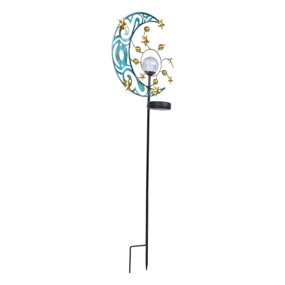 Raindrops 1Pc Solar Powered Blue Moon Star Lamp Waterproof Outdoor Lawn Garden Light