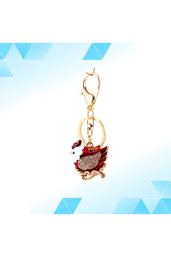 1Pc Creative Hen Pendant Keychain Unique Fairy Tale Animal Design Key Ring Portable Car keyring Handbag Hanging Pendant Decoration