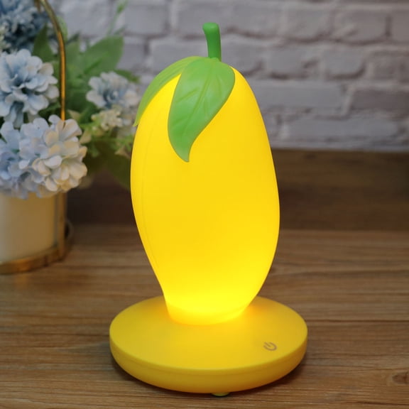 Raindrops 1Pc Decorative LED Night Light in Creative Yellow Mango Shape with Touch Sensor for Home