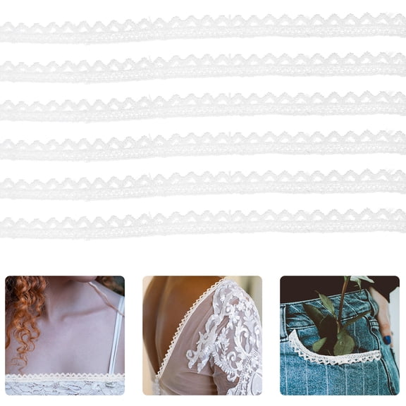 Raindrops 1Pc Sewing Lace Trim Ribbon White Polyester Silk Quilting Supplies Decor