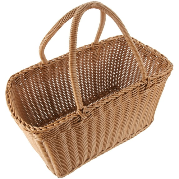 LABRIMP Oval Plastic Picnic Basket For Fruit Photography 1Pack