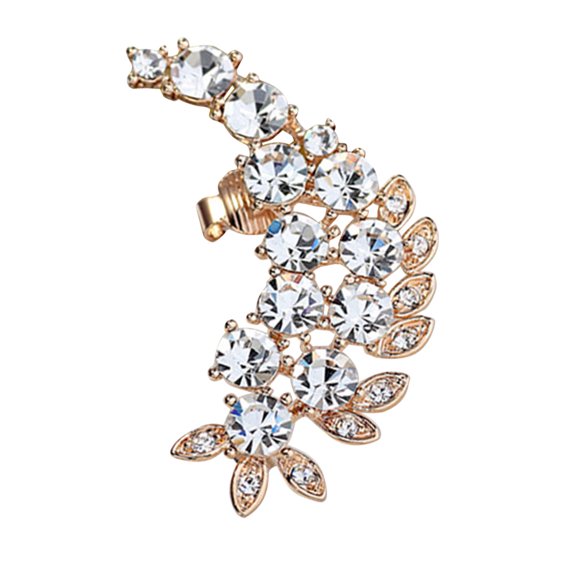 Raindrops Skin Friendly Golden Ear Clip Earrings Ideal for Dress-Up Parties