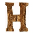 thumbnail image 1 of Raindrops 1Pc Letter H Solid Wood Ornament Rectangular Shape For Bark Material Decor, 1 of 8
