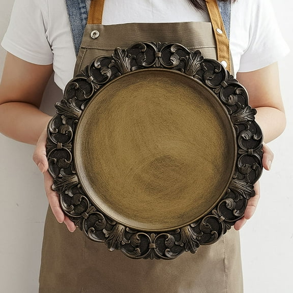 Raindrops 1Pc Decorative Craft Light Brown Vintage Food Tray for Photo Accessories