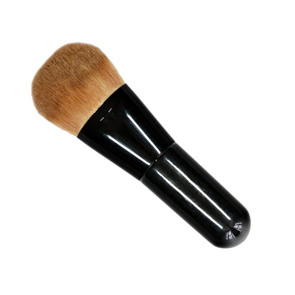 Raindrops Black Foundation Brush for Blending and Contouring Makeup Tool, Soft Bristles, 1 Pc