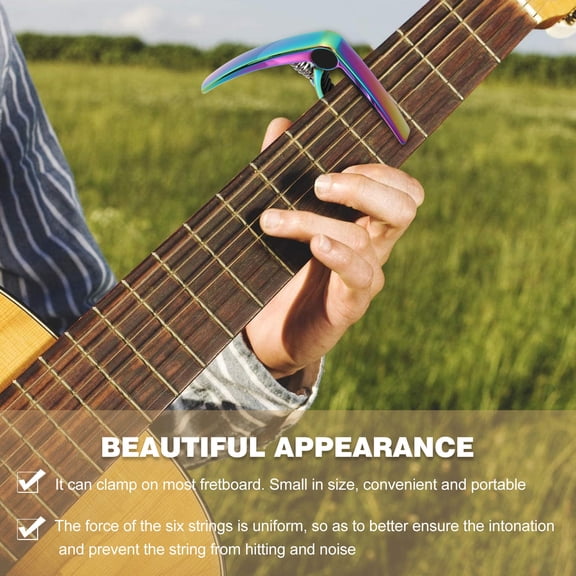FOMIYES Multi-Color Alloy Guitar Capo Quick Clamp Adjustable Fretboard Accessory for Acoustic and Electric Guitars