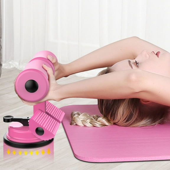Raindrops 1Pc Pink Rubber Abdominal Exercise Equipment for Home Gym 27x16x12Cm 12.5Inch Suction Cup