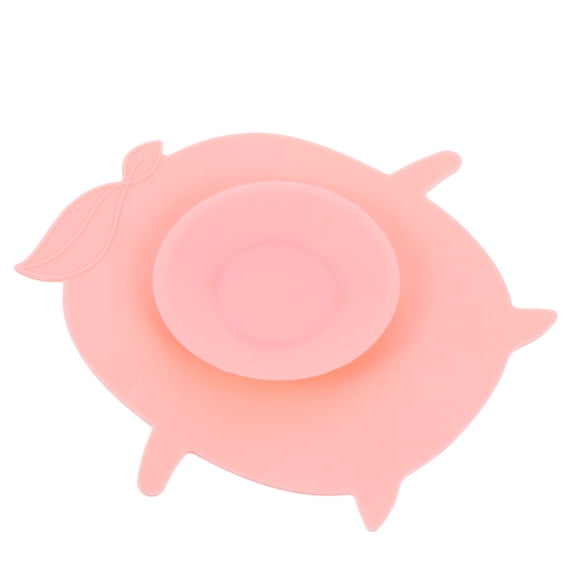 Raindrops 1Pc Pink Silicone Feeding Bowl Mat with Suction Cup Non Slip Safety