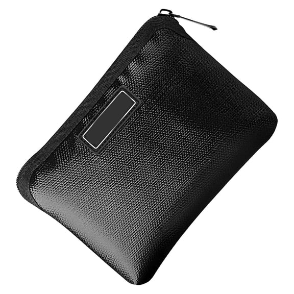 Raindrops 1Pc Multipurpose File Pocket Battery Explosion Proof Bag Black Material