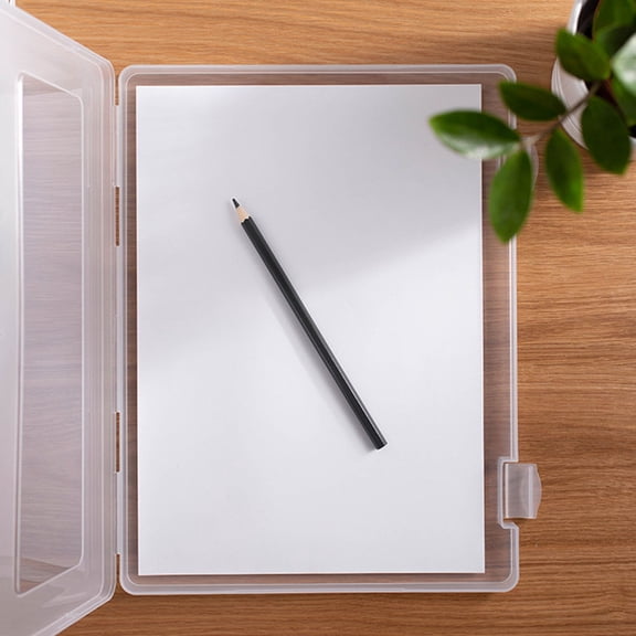 Raindrops 1Pc Lightweight Transparent File Storage Container for Desktop Organization