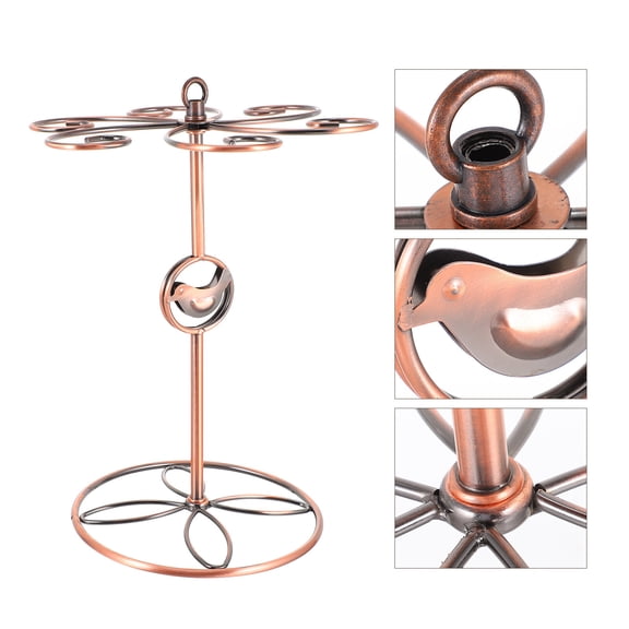 CRILSTYLEO Stainless Steel Stemware Holder Rose Gold Kitchen Storage Rack 1Pc