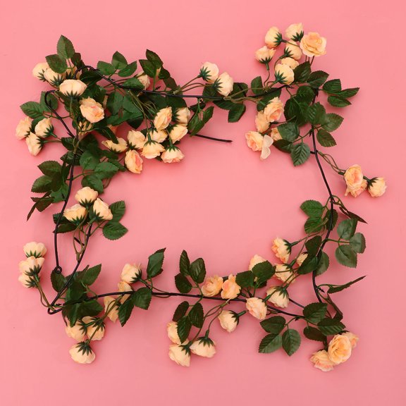 Raindrops 1Pc Simulation Rose Vine for Decor Multicolor Artificial Hanging Flowers for Home Wall and Mirror