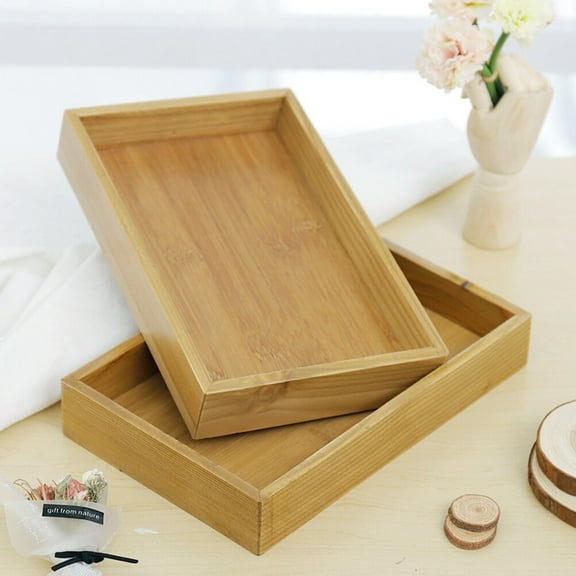 Raindrops 1Pc Tea Trays For Family Reunions Assorted Color 33.5*24.5In Wood