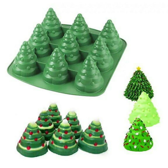 Raindrops 1Pc Three-Dimensional Baking Mold For Diy Cake And Candy Making In Green Food Grade Silicone