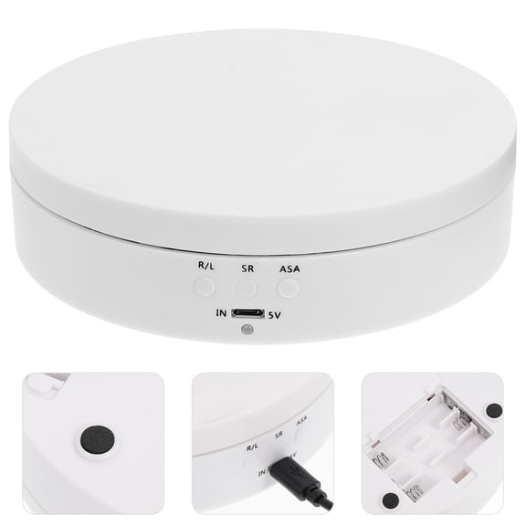 FOMIYES 1Pc Jewelry Rotating Turntable Display Stand White for Watches Cosmetics Mobile Phones
