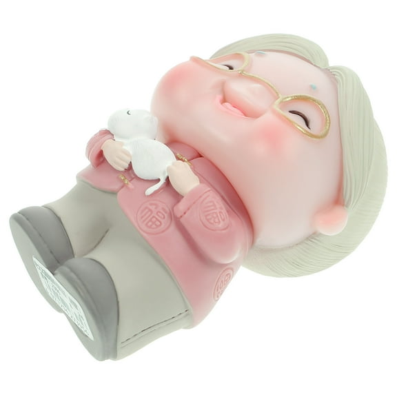 Raindrops 1Pc Woman Face Cake Topper Realistic and Lifelike for Grandmother Birthday