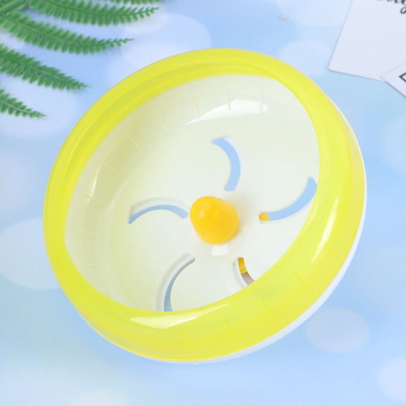 Raindrops 1Pc Yellow Small Animal Exercise Wheel with Safe No Gap Design for Pets