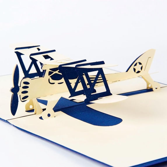 Raindrops 1Pcs 3D Greeting Cards Airplane Birthday Sign For Kids Plane And Colleagues