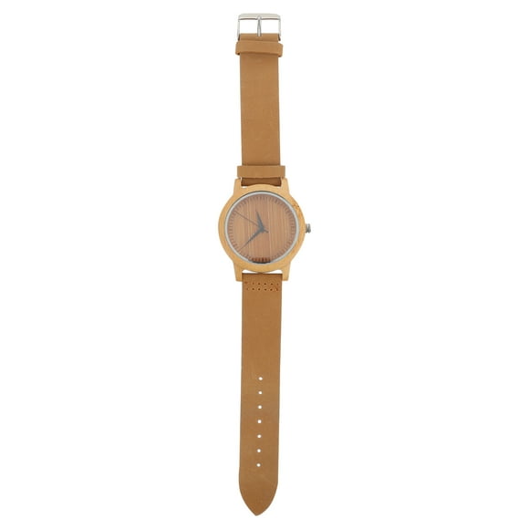 Raindrops 1Pcs Bamboo Wood Watch Sleek Quartz Time Telling Round Wrist Watch for Men and Women Indoor Activities