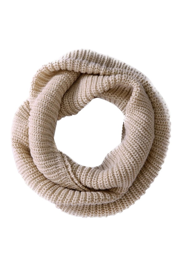 1Pcs Beige Polyacrylic Fiber Warm Neckerchief for Women and Men Ideal for Winter and Snowy Days