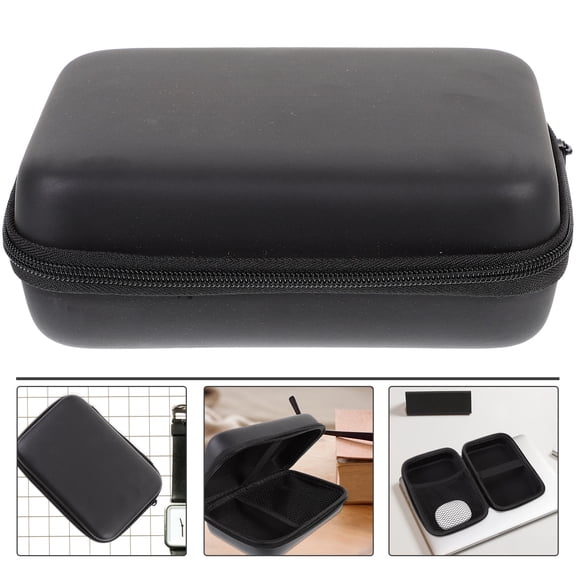 Raindrops 1Pcs Black EVA Recorder Case for Travel and Business Trips 18.00X12.00X7.00CM