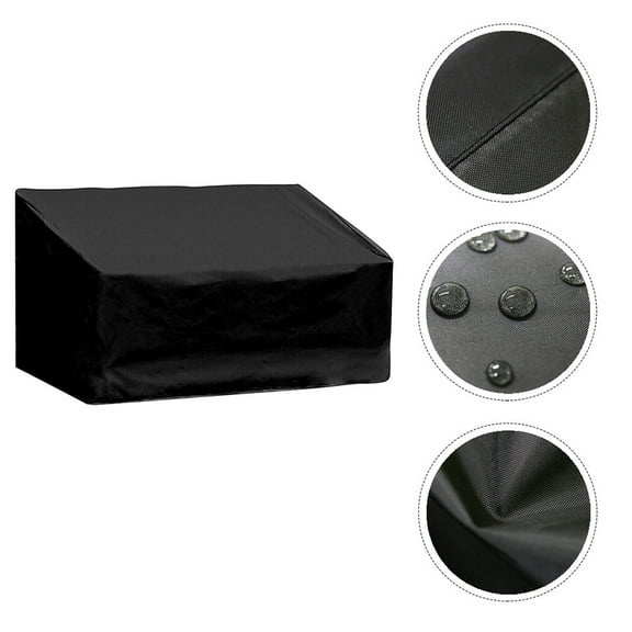 Raindrops Black Outdoor Garden Bench Cover, 1 Piece, Oxford Cloth, 162x89x66 cm, Weather Resistant