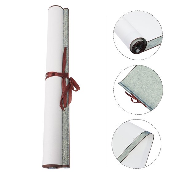 Raindrops 1Pcs Blank Hanging Scroll Paper Rice Paper Assorted Color 11.8X15.7X0.6In For Calligraphy Enthusiasts