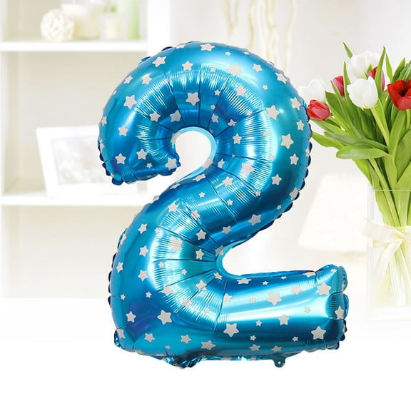 Raindrops 1Pcs Blue Aluminum Foil Ball 32 Inch for Number Balloons Decorations