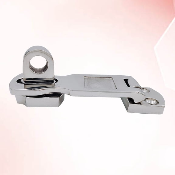 Raindrops 1Pcs Boat Locker Latch Durable and Portable Stainless Steel Snap Attach for Well Lid Silver 7.5X2.5in