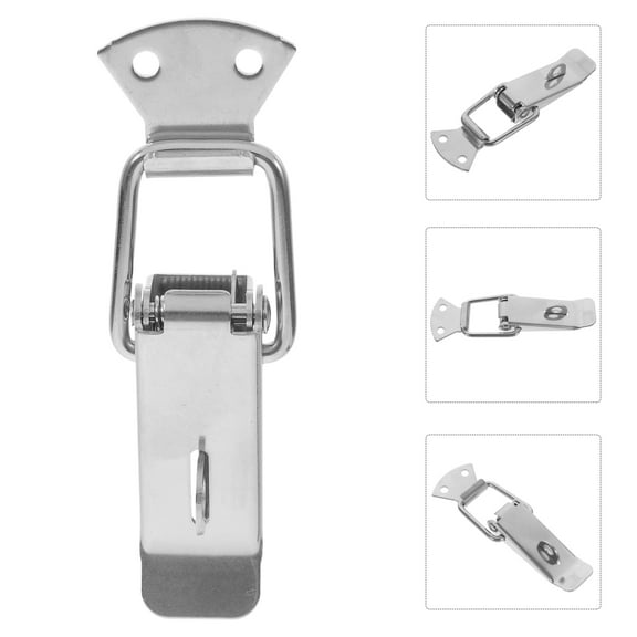 Raindrops 1Pcs Box Hasp Latch for Wooden Chest Metal Locking Mechanism Silver Rectangular
