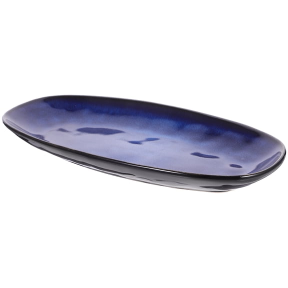 FOMIYES Sushi Plate Ceramic Fish Shape Nuts for Families Bars 1Pack
