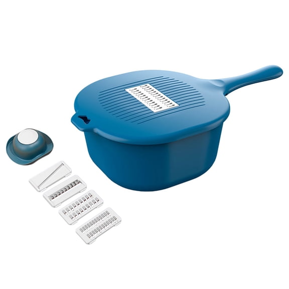 Raindrops 1Pcs Chopper for Slicing Grating Cutting Draining Dark Blue Rectangular Design for Household Tools