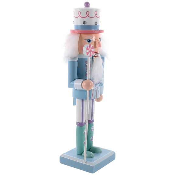 Raindrops Nutcracker Figure Blue Wood 1Set Decoration