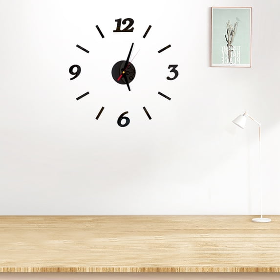 Raindrops 1Pcs Circular Black Acrylic Metal Silent Movement Wall Clock Minimalist Home Decorations 39.4X39.4X1In