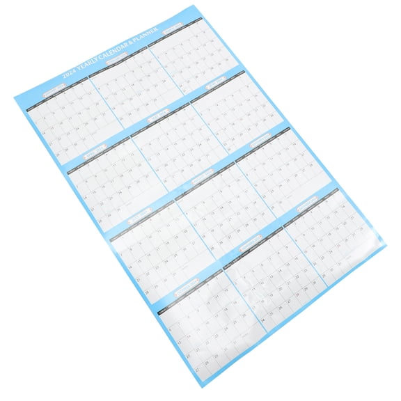 Raindrops 1-Piece Monthly Wall Calendar 35.8x24x0.04In for Home, Office, Educational Use and Appointment Scheduling