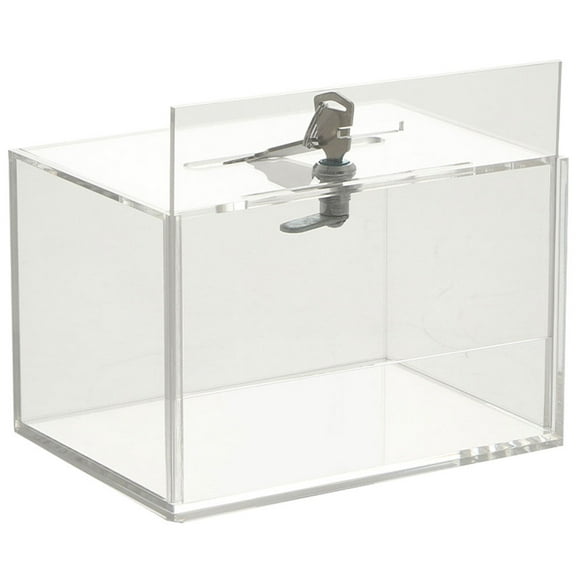 Raindrops Secure Fundraising Box Donation Box Transparent Acrylic 1Pcs
