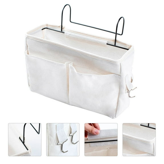 Raindrops 1Set Bed Pouch for Dorm White Earphone Storage for Students