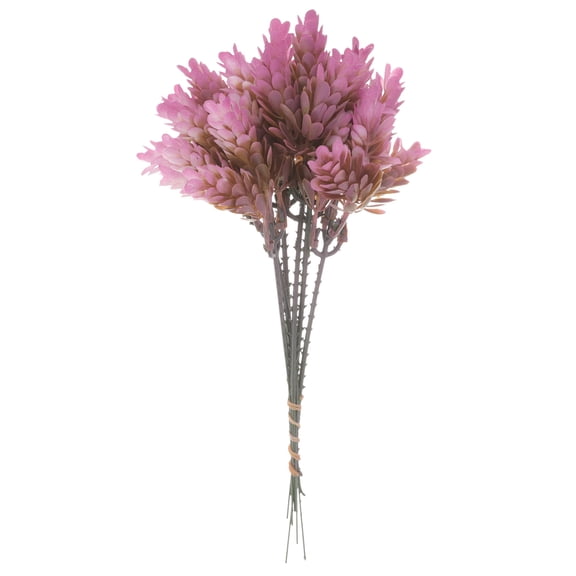 Raindrops Purple Plastic Artificial Pineapple Leaves Greenery Decor for Photography and Home Decoration