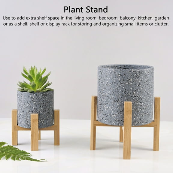 Raindrops 1 Piece Beige Rectangular Flower Pot Stand Rustic Style Plant Holder for Decoration