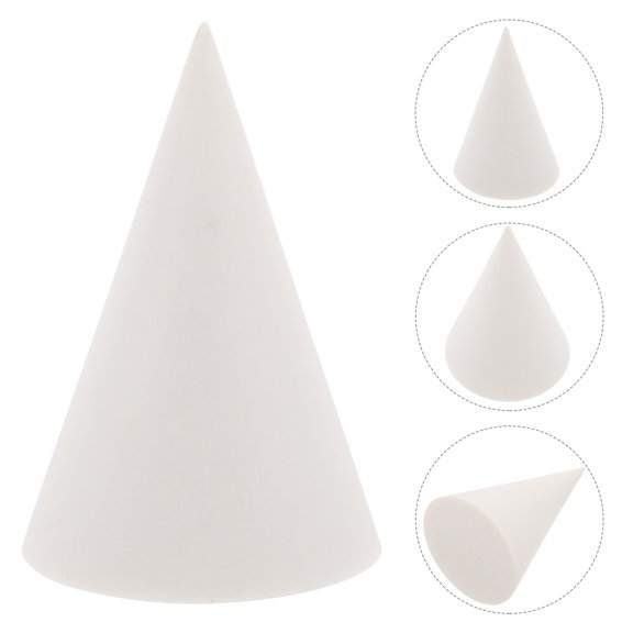 Raindrops Geometric Model Desktop Geometrical Cone Sculpture White Gypsum 1Pack