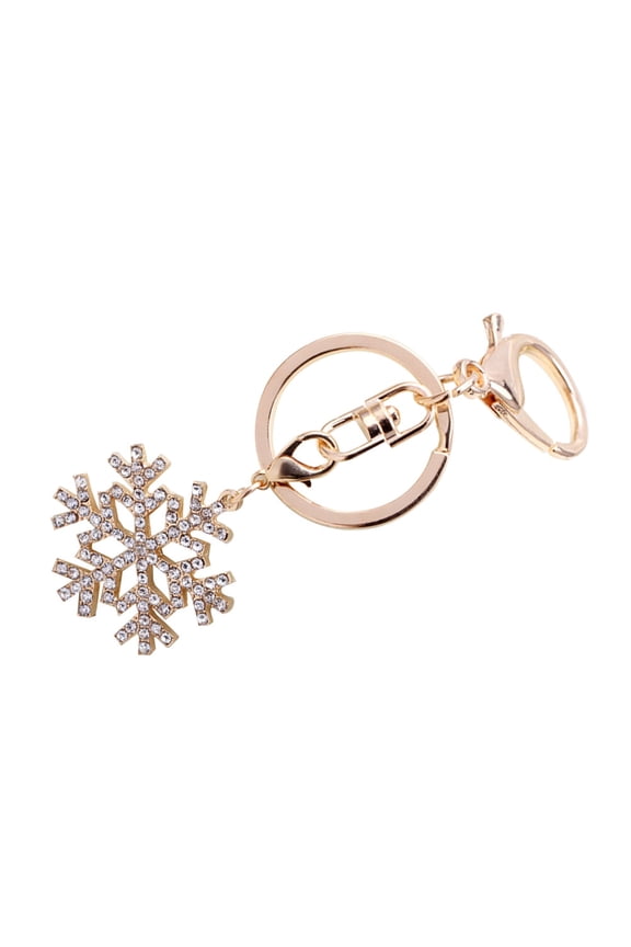 Bling Rhinestone Keychain Christmas Snowflake Rhinestone 1Pcs Decoration Gift Family