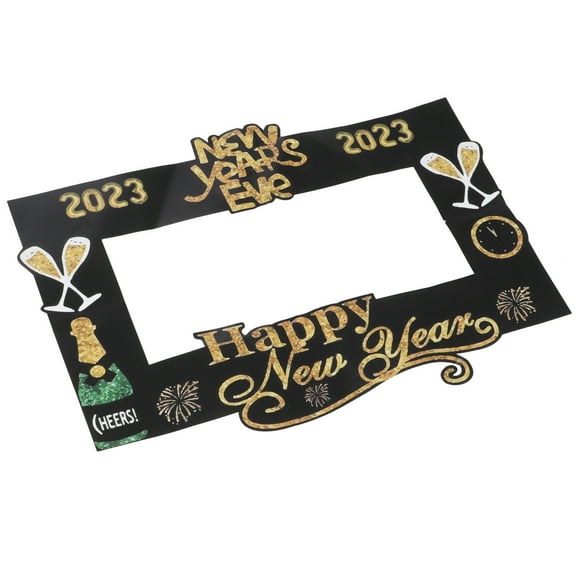 Raindrops 1Pcs Happy New Year Selfie Props Frame 65x22in Foam Material Party Decoration for Photo Booth
