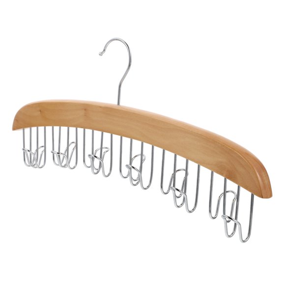 FOMIYES Wooden Necktie Rack Organizer, Multi-Functional Display Stand for Clothing Stores and Retail, 1 Piece