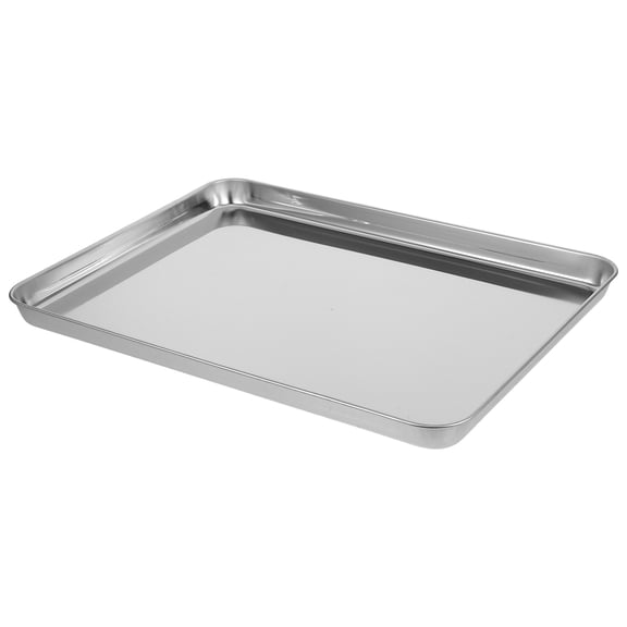 Raindrops 1Pcs Kitchen Tray For Home Users And Restaurants 15.9X12X1In Silver