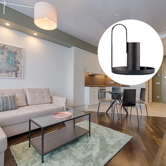 Raindrops 1Pcs Metal Iron Candlestick Holders 8.5*8.5*9.5in Retro Style for Taper Candles